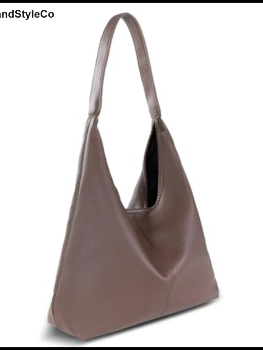 Slouchy Hobo Bag Retro Faux Leather Shoulder Purse